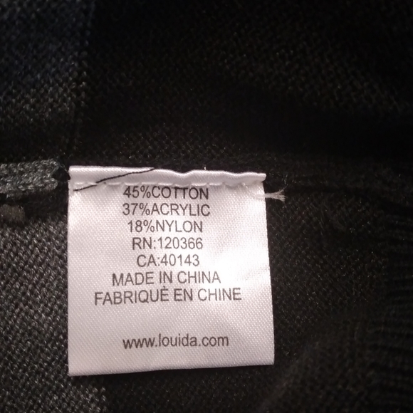 Sergio Louis Men's Black & Grey Striped V-Neck Size Large. - Picture 10 of 10